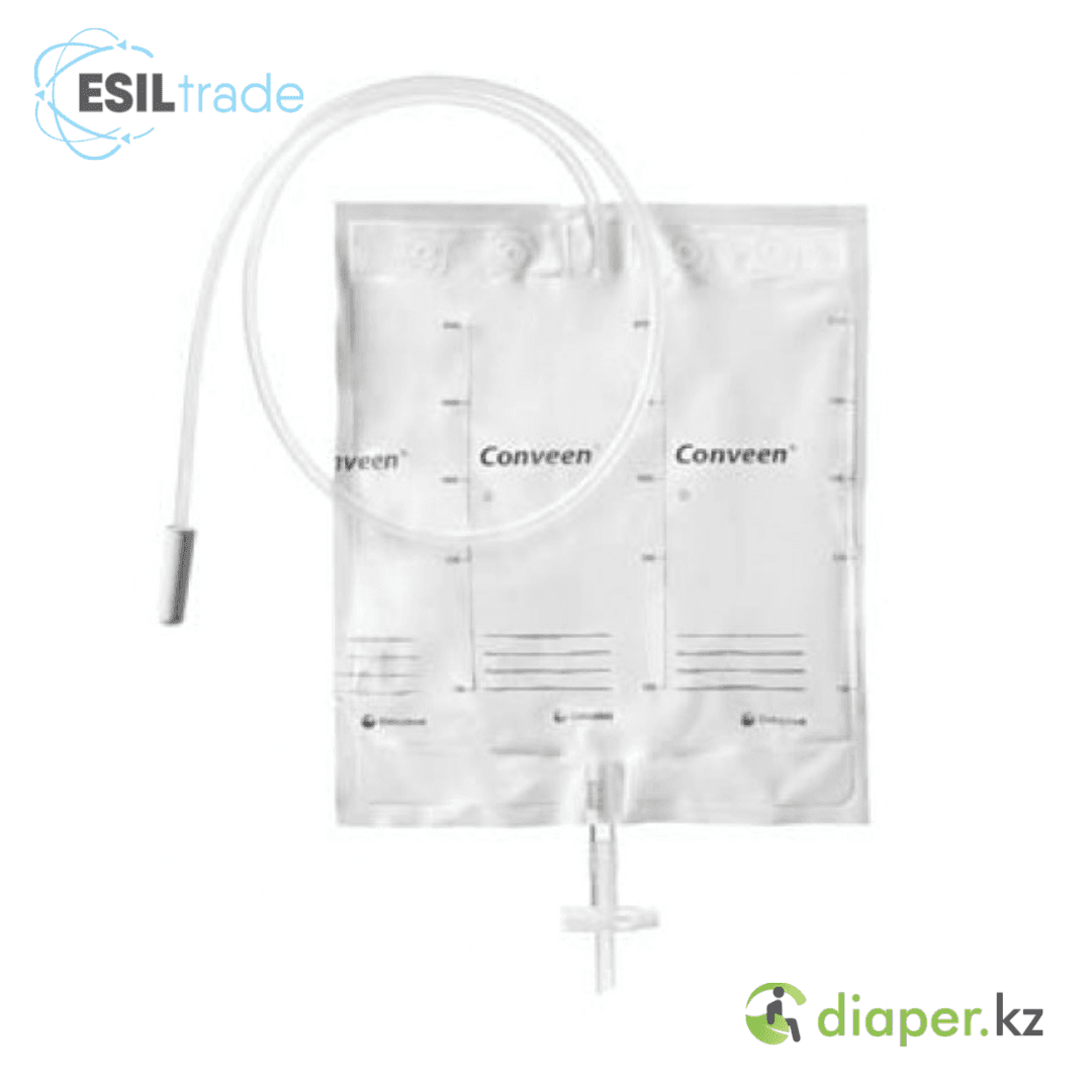 Мочеприемник Conveen Basic,объем 2000 мл, трубка 100см, сливной кран зажим