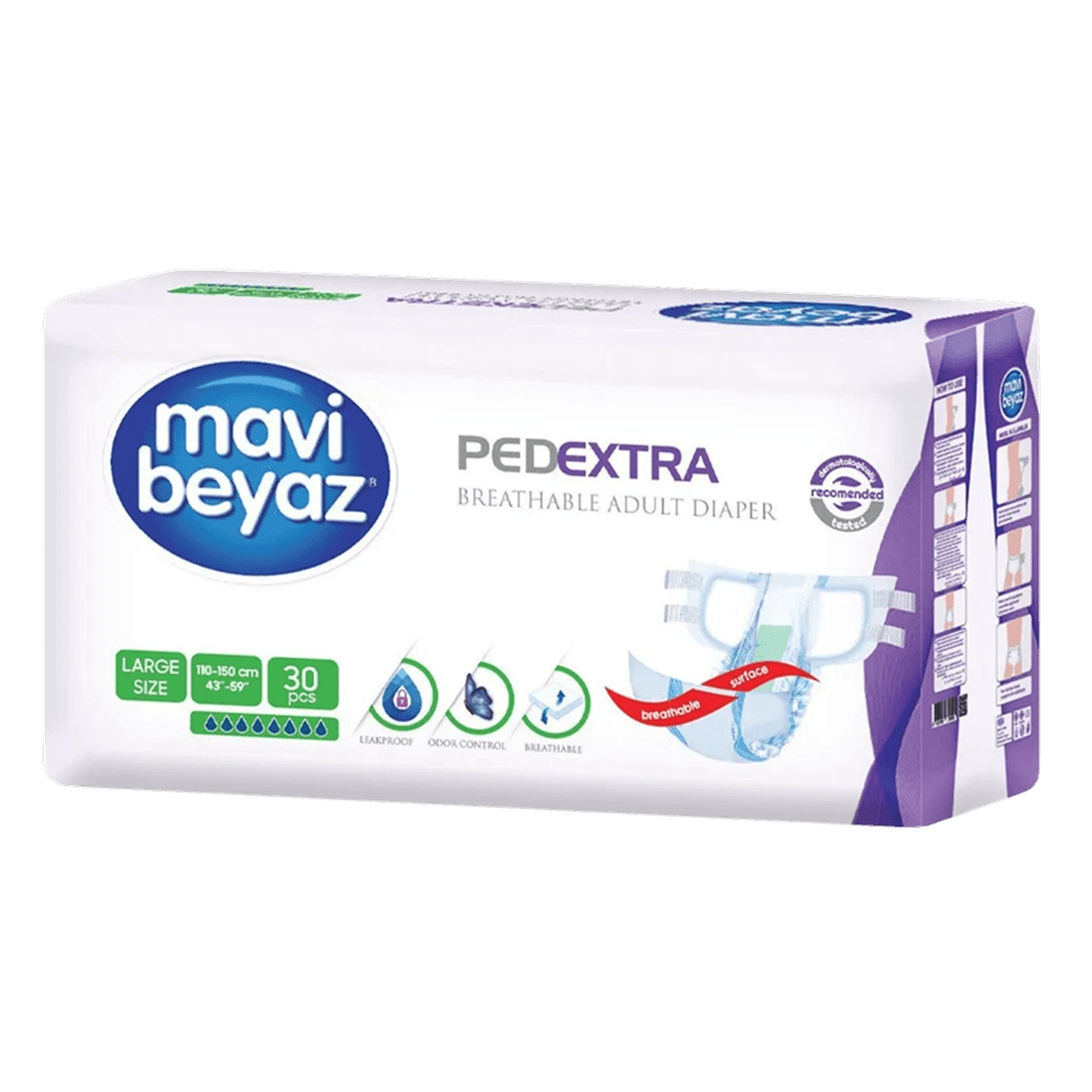 Подгузники для взрослых MAVI BEYAZ LARGE 110-150 см 30 PCS 8 капель
