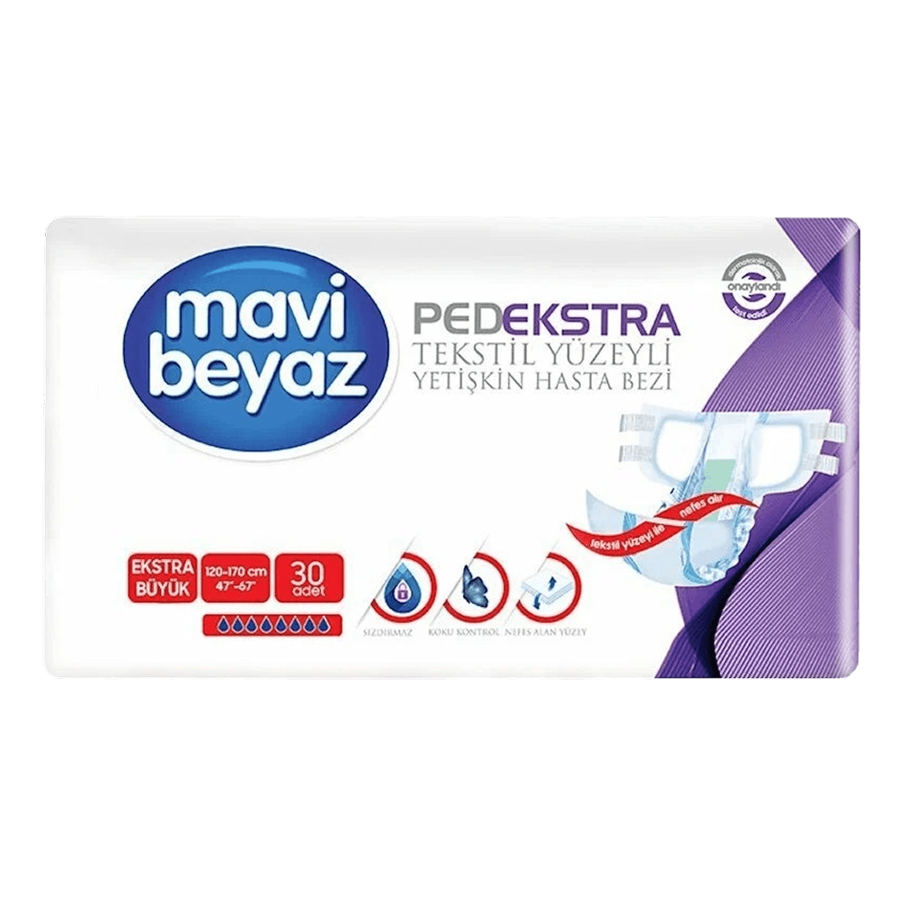 Подгузники для взрослых MAVI BEYAZ XLARGE 120-170 см 30 PCS 8 капель
