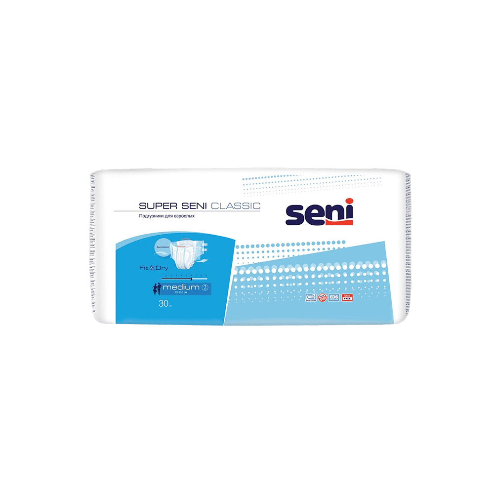 Ересектерге арналған жаялықтар Super Seni Classic Medium 75-110 см, 30 дана.