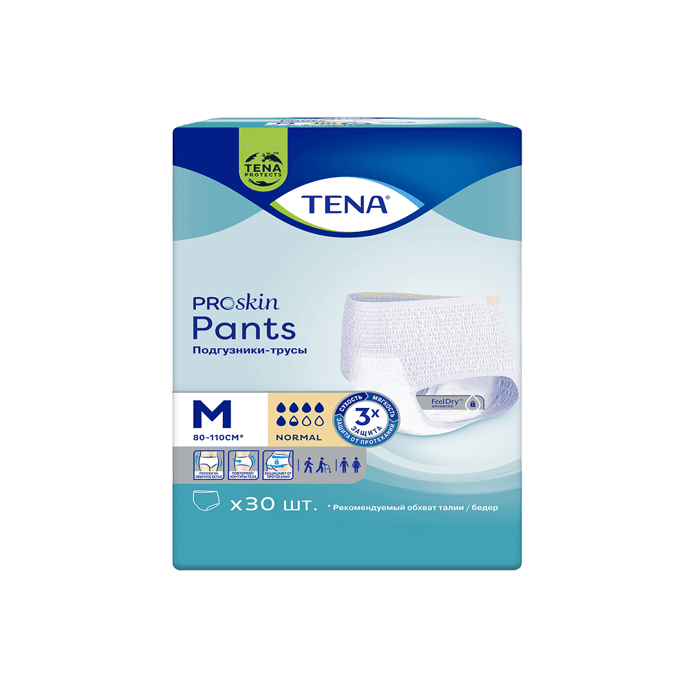Подгузники-трусы TENA ProSkin Pants Normal M 80 до 110 см 30 шт