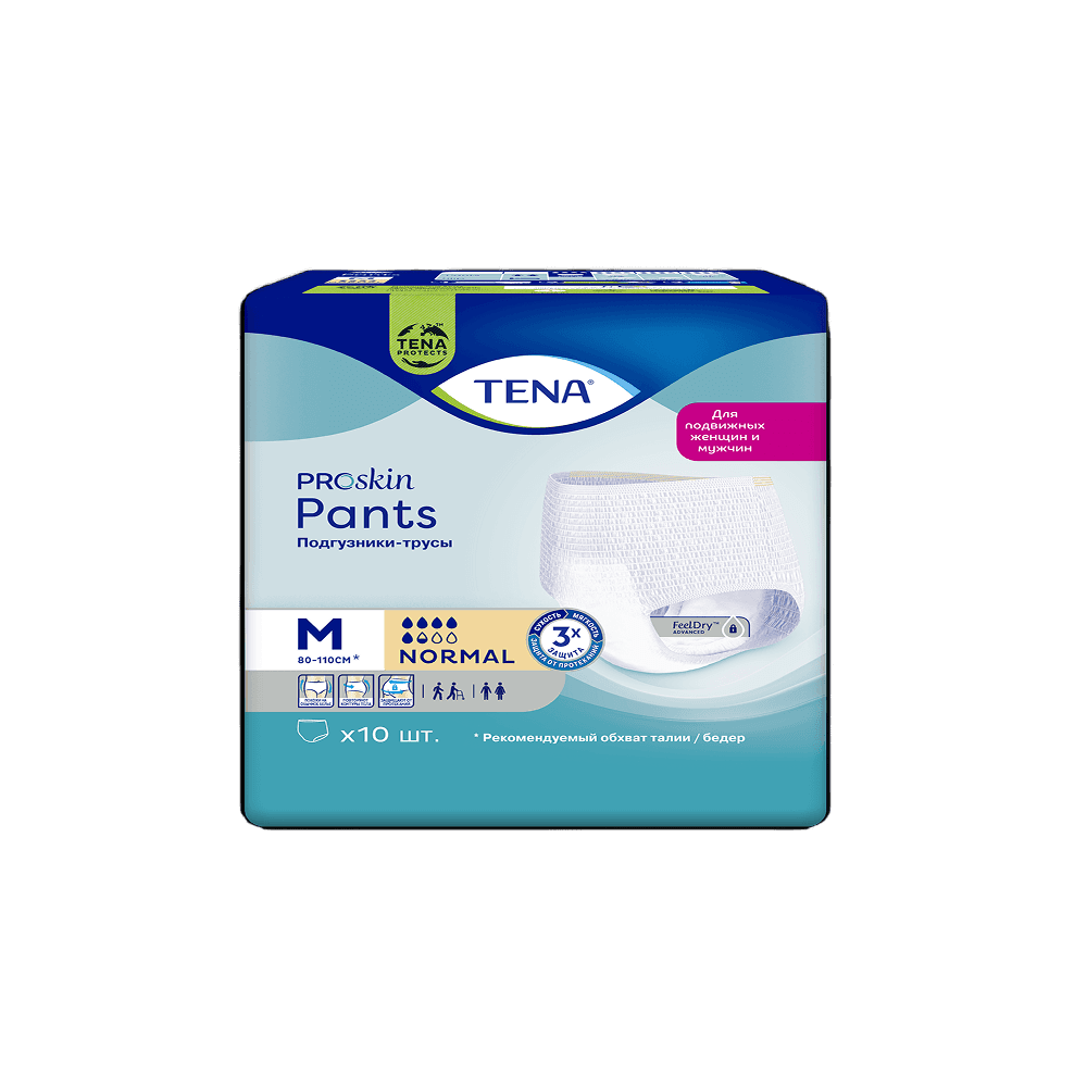 Подгузники-трусы TENA ProSkin Pants Normal M 80 до 110 см 10 шт