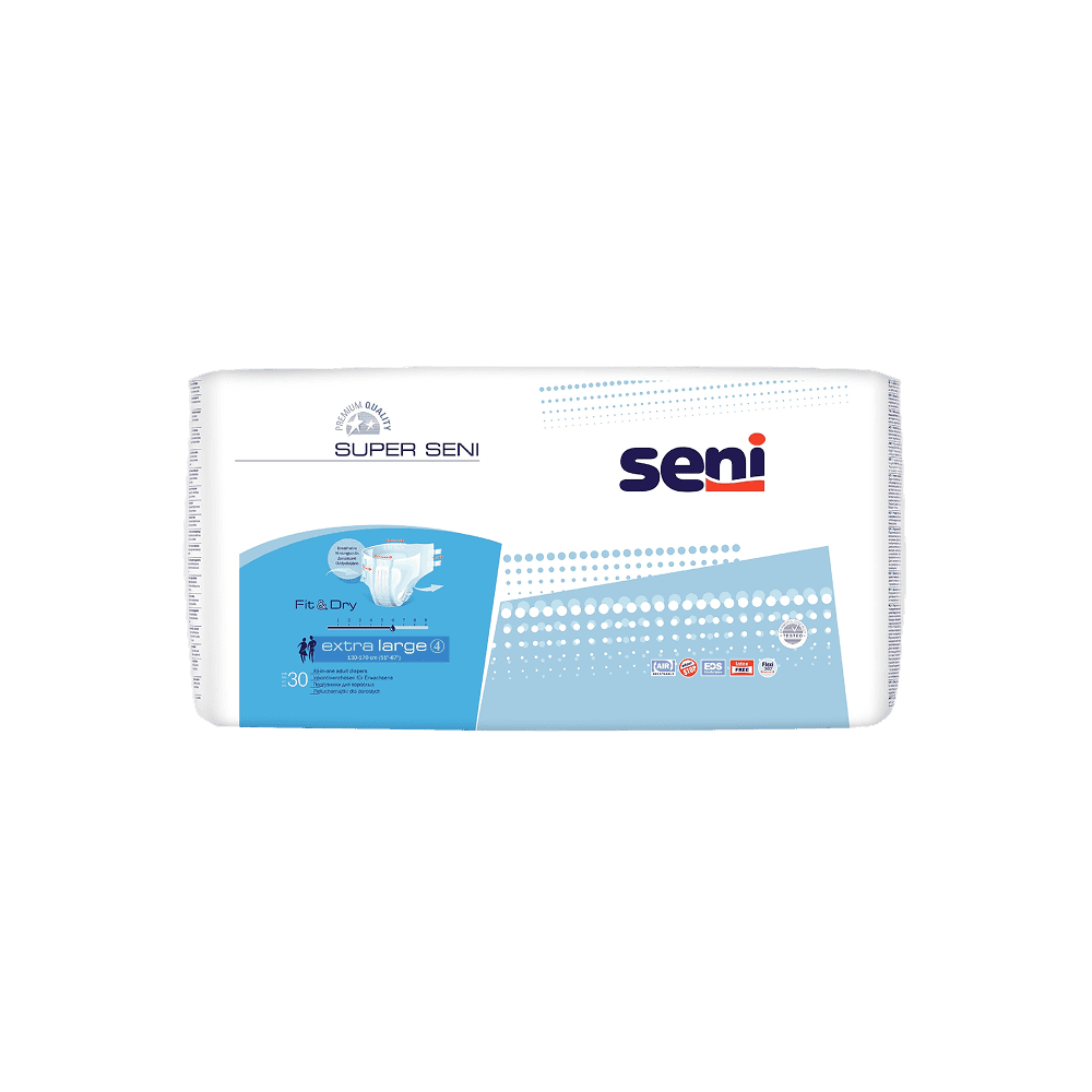 Подгузники для взрослых Super Seni Extra Large 130-170 см, 30 шт, 6 капель