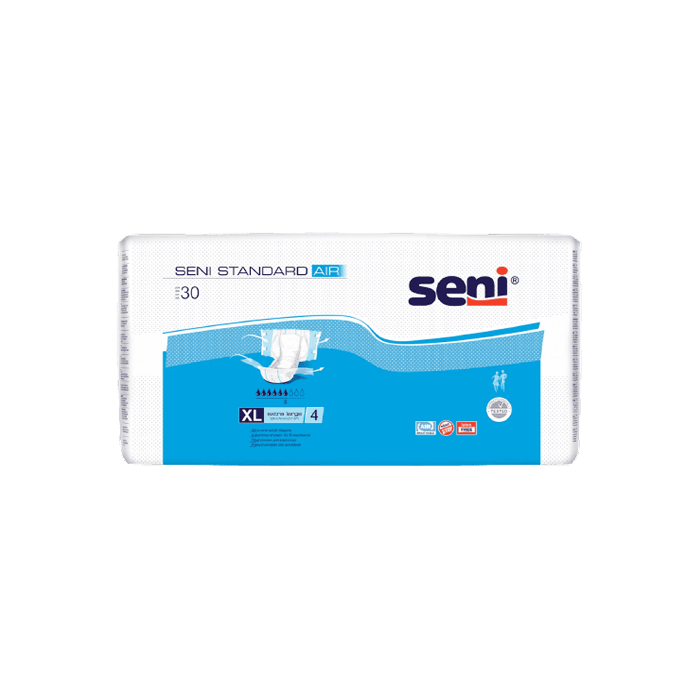 Подгузники для взрослых Seni Standart Air Extra Large 130-170 см, 30 шт, 5 капель
