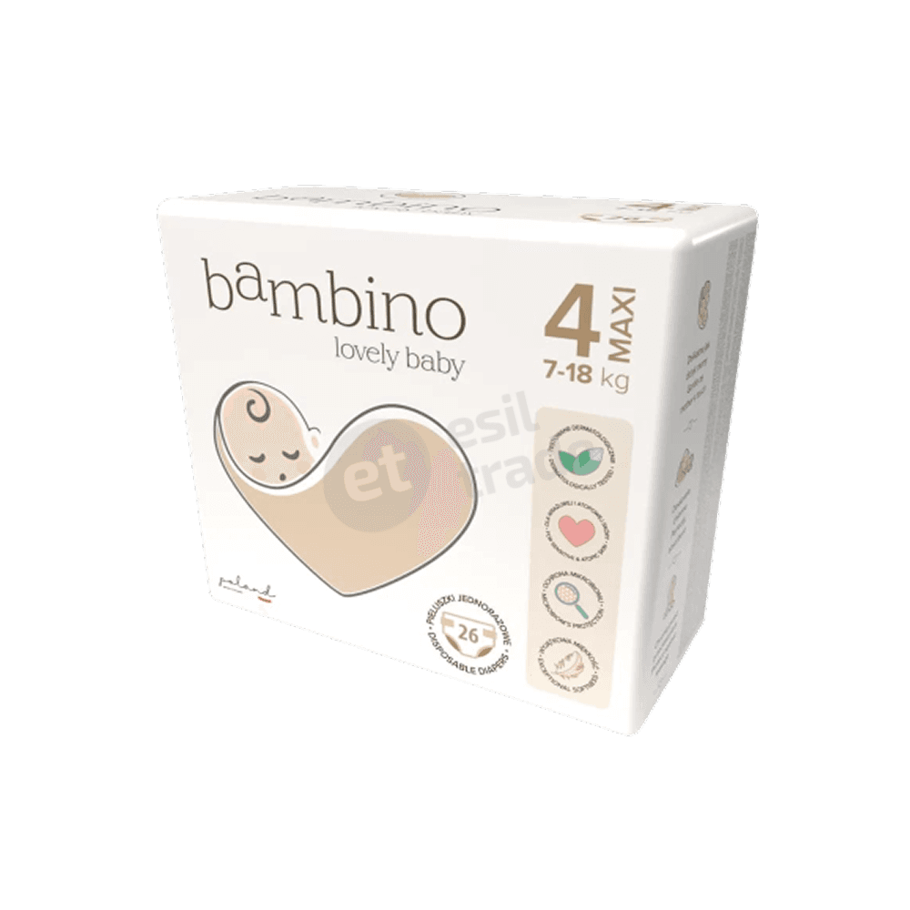 Детские подгузники Bambino Maxi 7 до 18 кг – 26шт