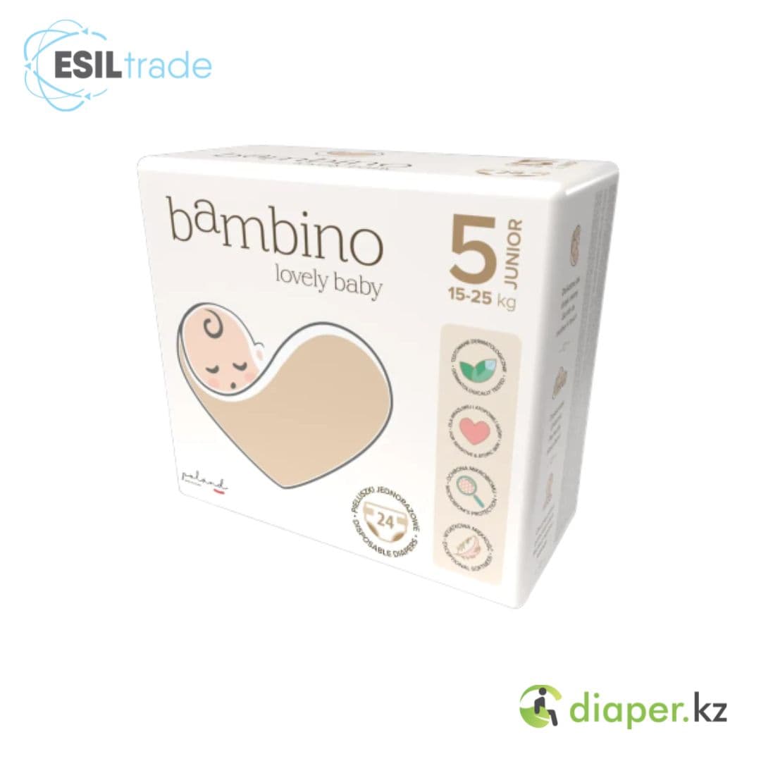 Детские подгузники Bambino Junior, 15 до 25 кг – 24шт