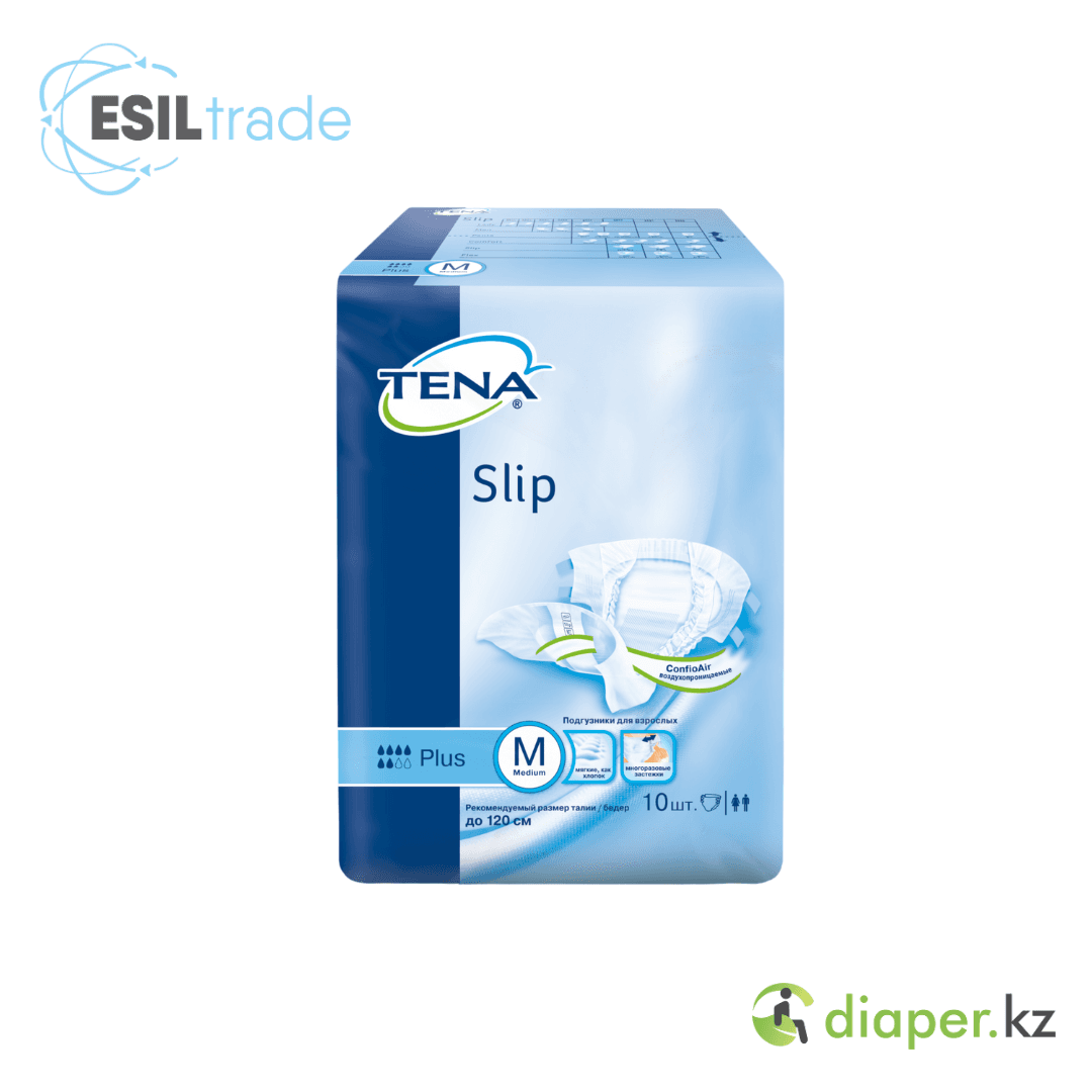Подгузники для взрослых ТЕNА Slip Plus M дыш. 70-110 см, 10 шт