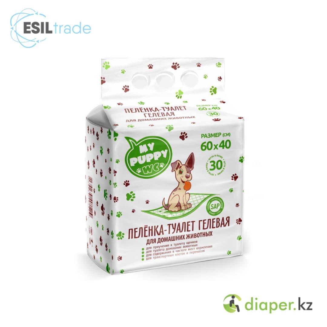 Впитывающая одноразовая пеленка-туалет My Puppy WC 60-40 30