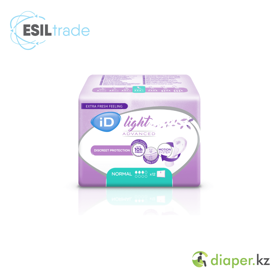 Урологические прокладки ID Light Advanced Normal, 12 штук, 3 капли